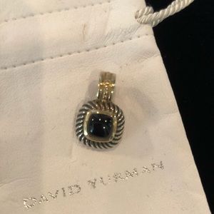 David Yurman S/S 14K Gold Blk Onyx Albion Pendant